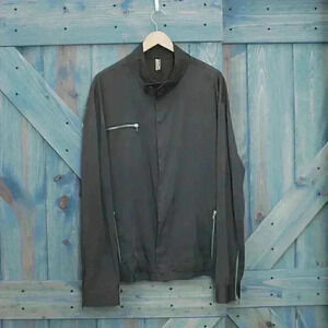 90s Minimalist Brown Men's Jacket by Barney's Size XL